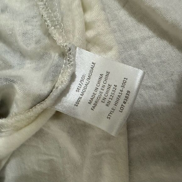 HAUTE HIPPIE Leopard Print Sheer Muscle Tank Top w Pocket in Ivory - Picture 7 of 9